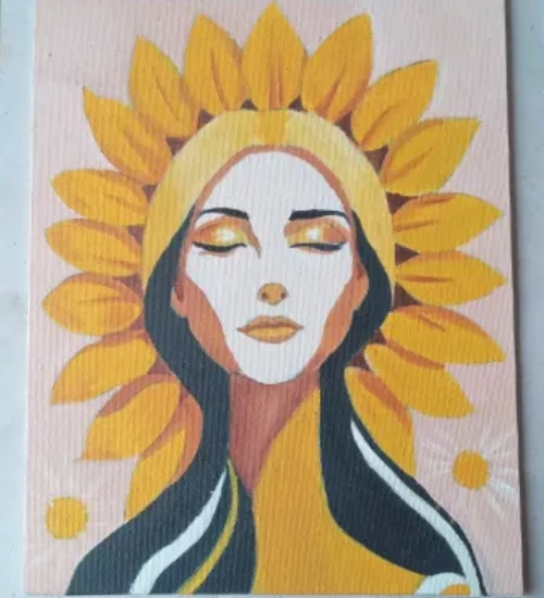 Portrait painted on an Artixtra canvas panel